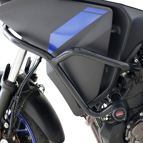 GP KOMPOZT Para MT-07 Tracer 2020-2022 Compatible Protector de motor Protector de protección de la barra de choque Negro
