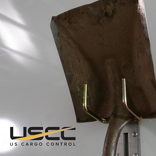 Miniatura 8 de US Cargo Control Organizador de herramientas E Track con ganchos en J: úsalo con rieles E Track en tu remolque o garaje para crear almacenamiento de