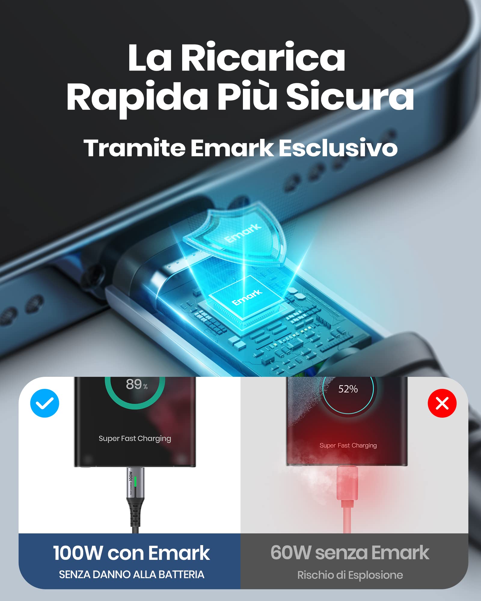 INIU Cavo USB C USB C, [nero, 0,3 m] Cavo USB-C 5A Ricarica Rapida QC 4.0 Nylon Cavo Tipo C Caricabatterie Cellulare per iPhone 15 Pro Max Samsung S24 S23 Ultra iPad Pro MacBook Pixel 7 Pro Switch PS5