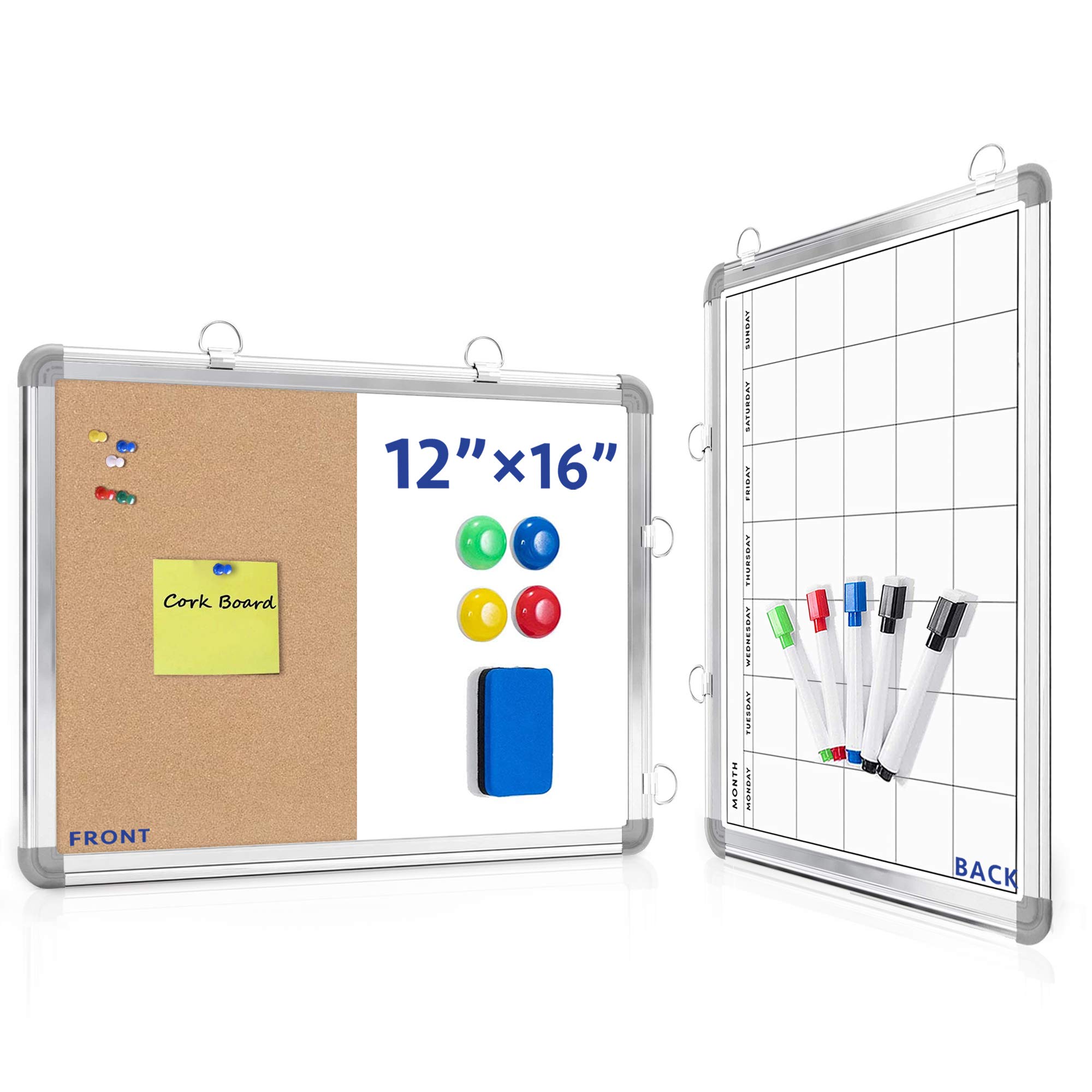 Buy 3in1 Combination Whiteboard & Corkboard Combo,Ncozwo 12