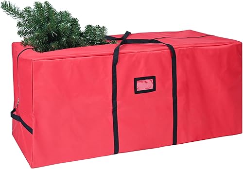 leheyhey Bolsa de almacenamiento para árbol de Navidad de 9 pies, poliéster Oxford 600D duradero con revestimiento de PVC impermeable, cierre de