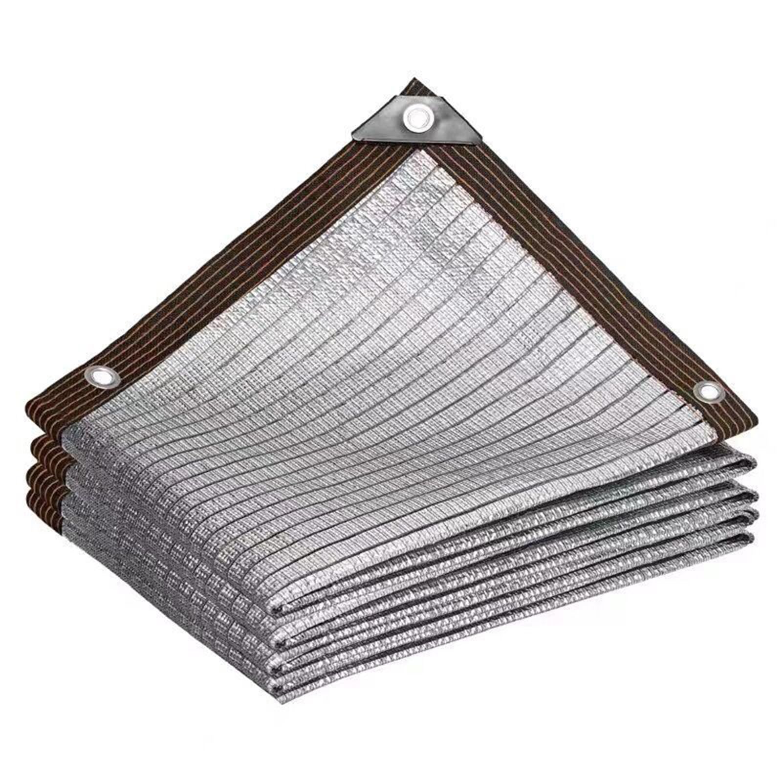 Aluminiowy odblaskowy koc mylarowy na kemping, do szklarni, ogrodu i patio, odporny na promieniowanie UV, przenośny sprzęt survivalowy do aktywności na świeżym powietrzu