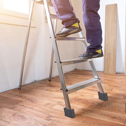 Miniatura 6 de DOITOOL Accesorios de escritorio, nivelador de escalera, 4 piezas, tapas de patas de escalera negras, almohadillas de goma no de repuesto,