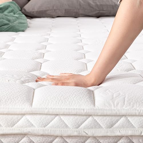 Miniatura 14 de Best Price Mattress Colchón híbrido de 10 pulgadas, parte superior ajustada, espuma de apoyo, bobinas en bolsillos, espumas y tela seguras