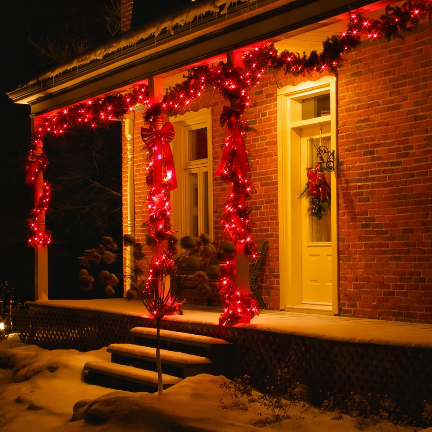 LAMPHOME Red Valentines Day Decor Lights,100 Count 19.6FT Mini Valentine's Lights,Red Christmas String Fairy Lights Outdoor Indoor Plug in for Room Party Wedding Tree Valentines Day Decorations - Image 8