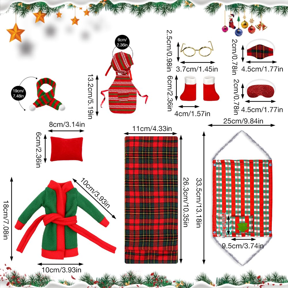 Weihnachtselfen-Puppen Set – 2 Puppen Mit Schlafsäcken, Bewegliche Glieder, Weihnachtsdekoration