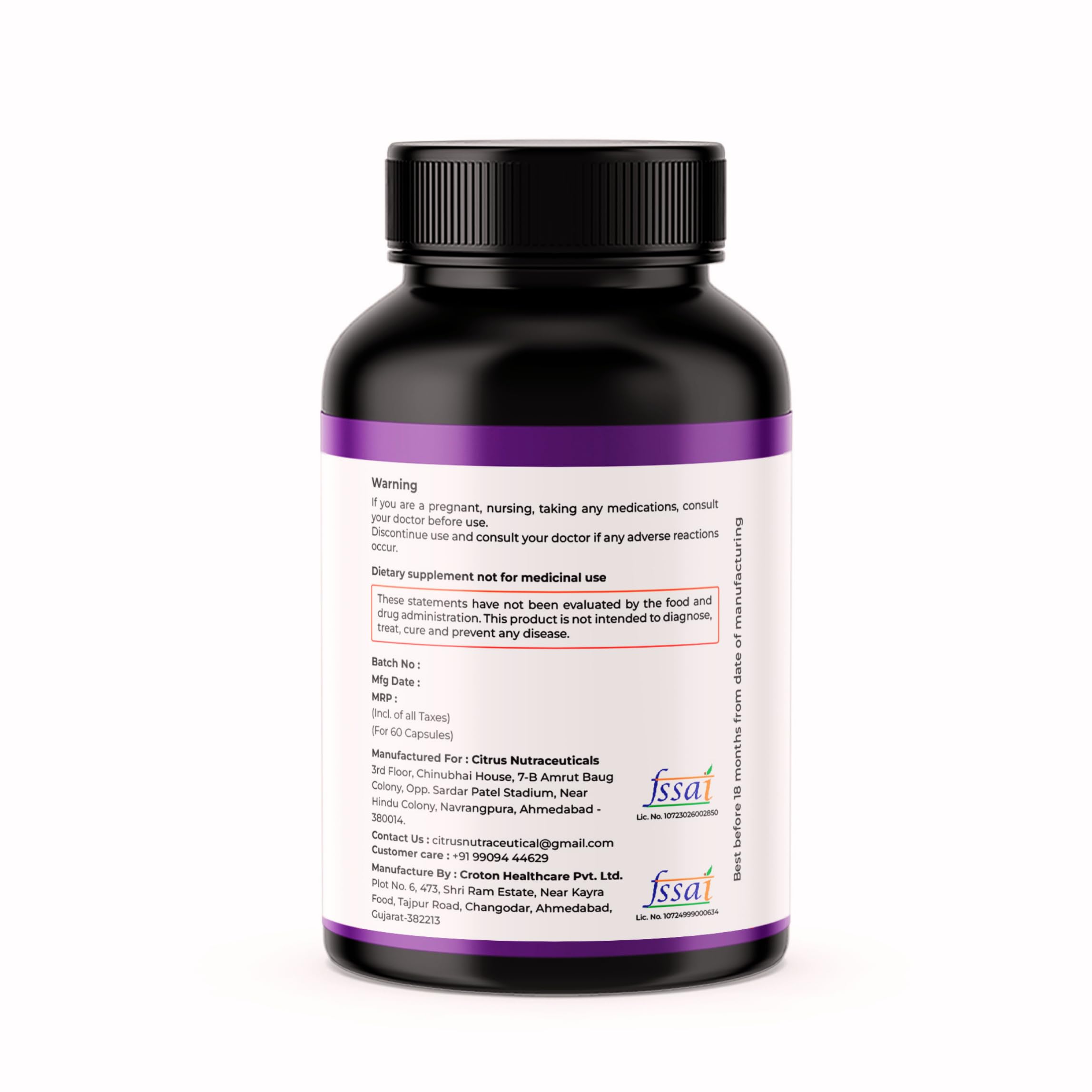 CITRUS NUTRACEUTICALS Choline & Inositol 500mg Capsules 1