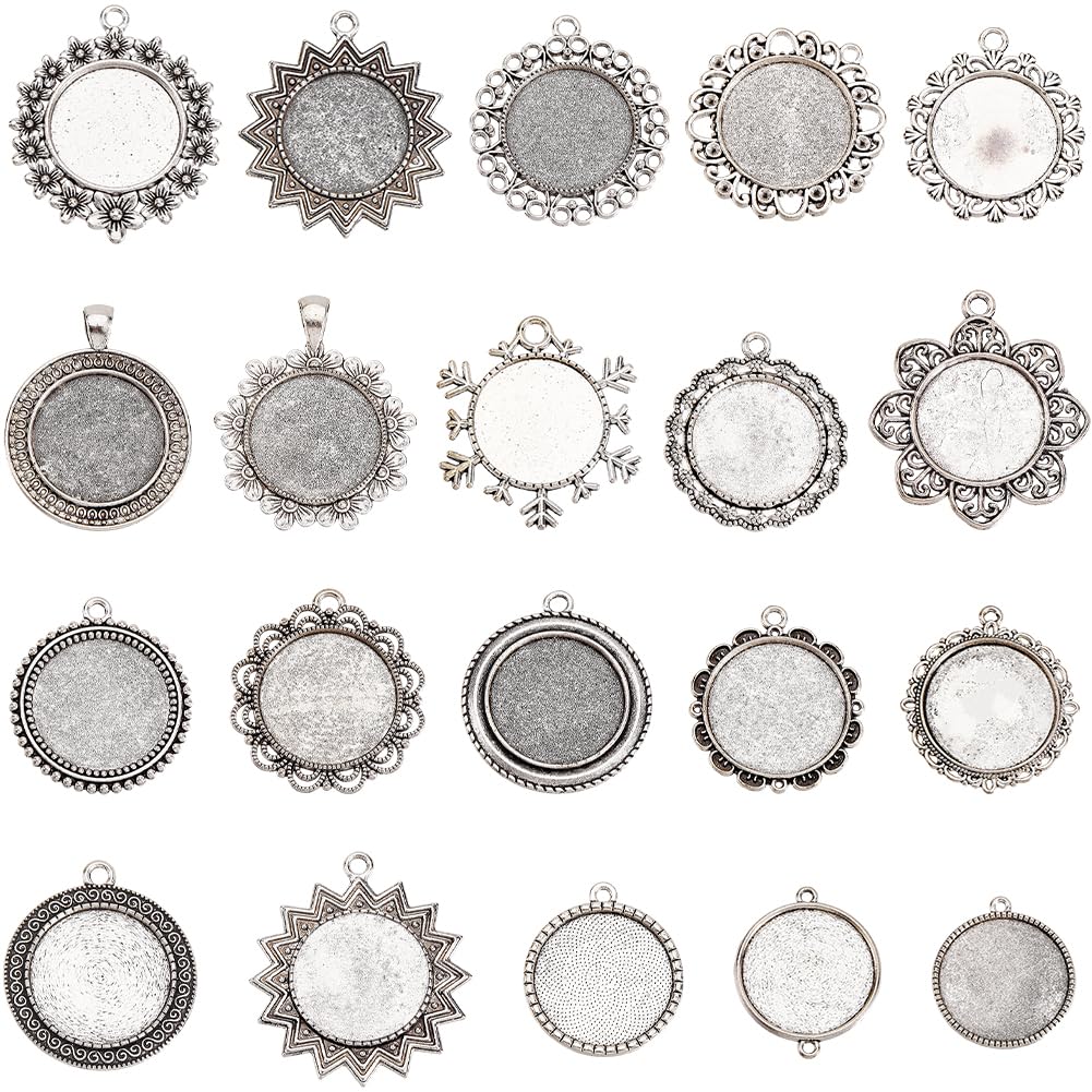Plateaux à pendentifs 25mm anti-ternissement pour créer vos bijoux