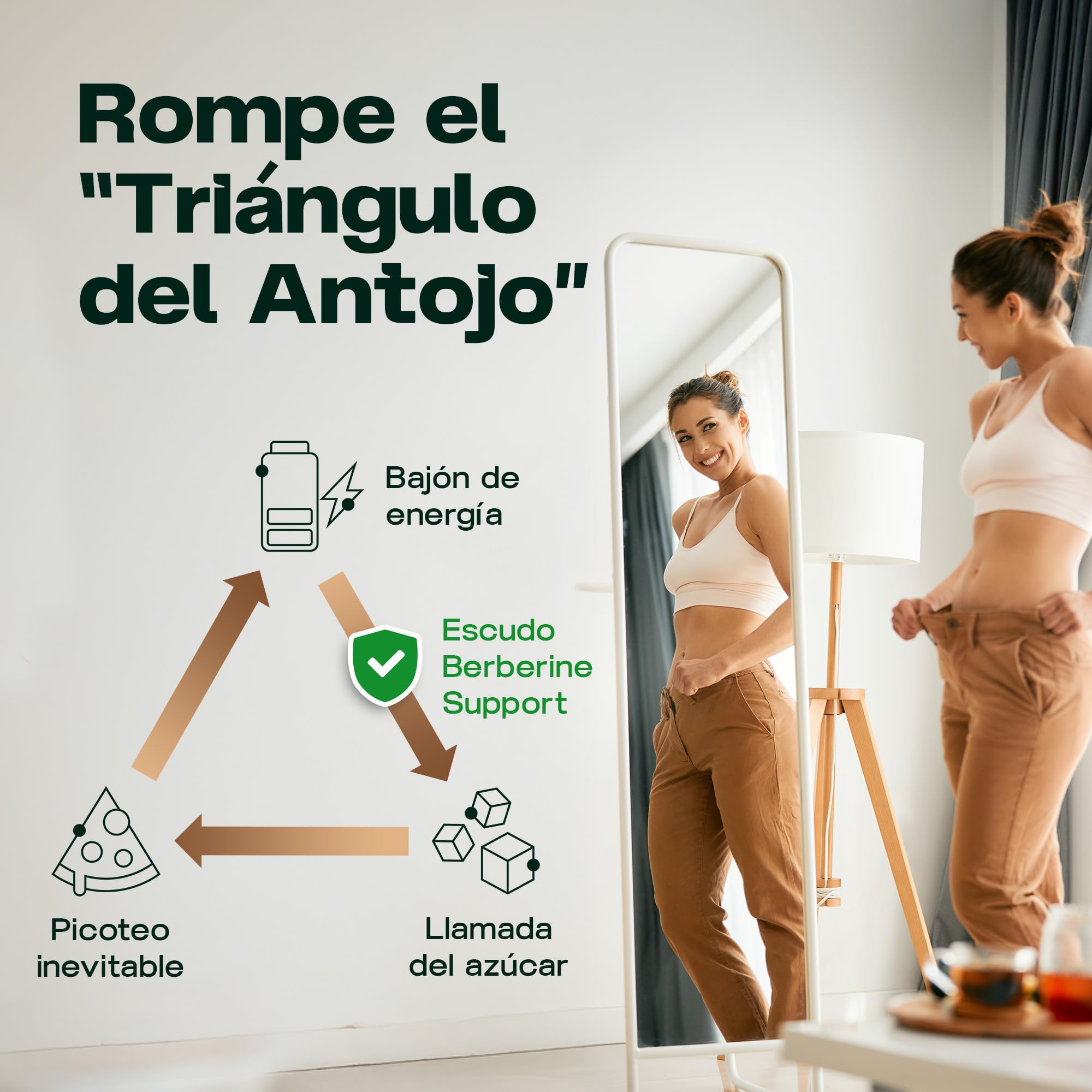 Fórmula de doble vía con absorción optimizada, berberina liposomal + DHB, apoyo al metabolismo con cromo y tiamina, cápsulas resistentes a los ácidos, diseñada para el uso diario, 2 meses