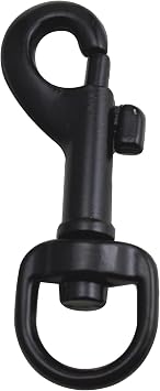Wuuycoky Black 0.4" Inner Diameter D Ring Gun Buckle Lobster Clasps Swivel Snap Hooks Pack of 10