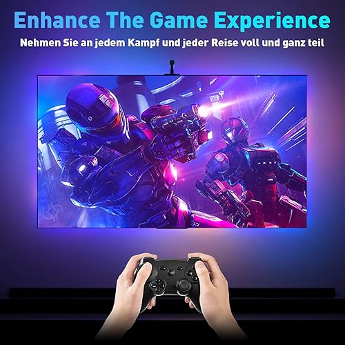 Miniatura 5 de MIHEAL Retroiluminación LED para TV con sensor, tira de luces RGB de 12.4 pies para PC de 32 a 60 pulgadas, monitor de TV, luces de TV inteligentes