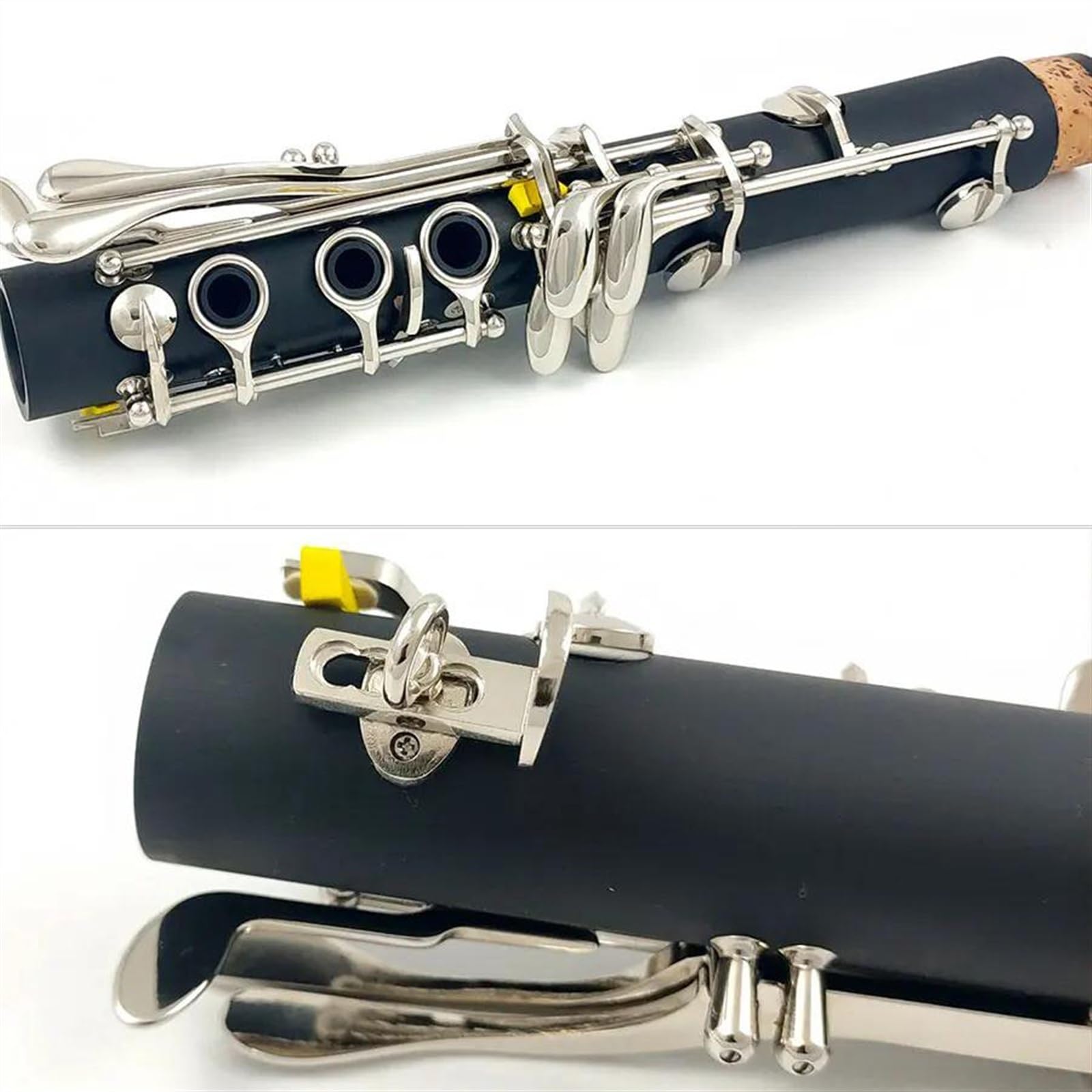 Strumento A Fiato Per Clarinetto In Sib Con Corpo In Gomma Dura 17 Tasti Con Custodia E Accessori