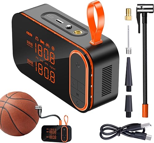 Tire Inflator - 130PSI Digital Screen Pump Portable Air Pump with Pressure Gauge - for Car Bike Motorcycle Daily Commute