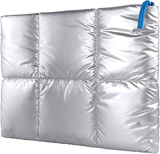 13-14 Zoll Puffy Laptop Hülle MacBook Tasche in Metallic-Silber
