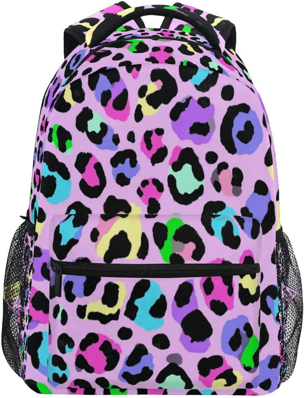 Kcldeci Toddler Backpack for School Rainbow Cheetah Leopard Boys Girls Kids School Bags Bookbag Elementary Children Bookbags Casual Travel Back Pack