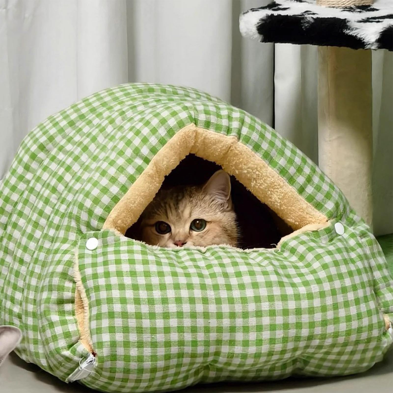 Saco para Gato Manta Térmica Acogedora para Descanso | Cama Gatito Lavable Para Invierno Interior Viaje Hogar Dormitorio Sala Balcon