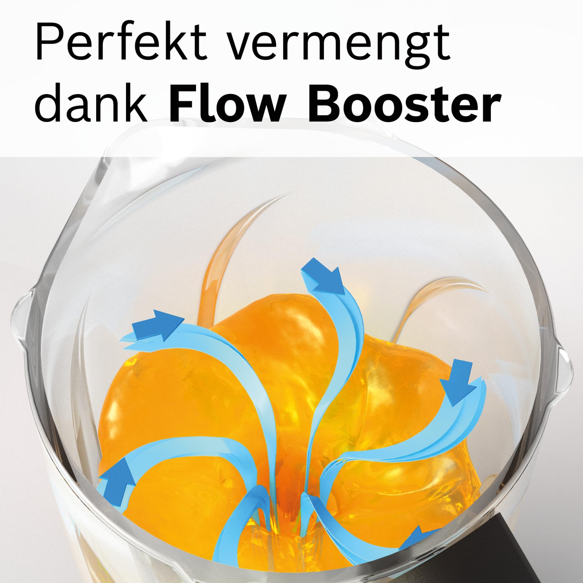 Bosch Mixer MUZ9MX2, Zubehör für Küchenmaschine Serie 8, OptiMUM und Standmixer VitaPower Serie 4, 2,3 L, ThermoSafe Glas, spülmaschinenfest, perfekt für Crushed-Ice, Smoothie-Maker, Suppe