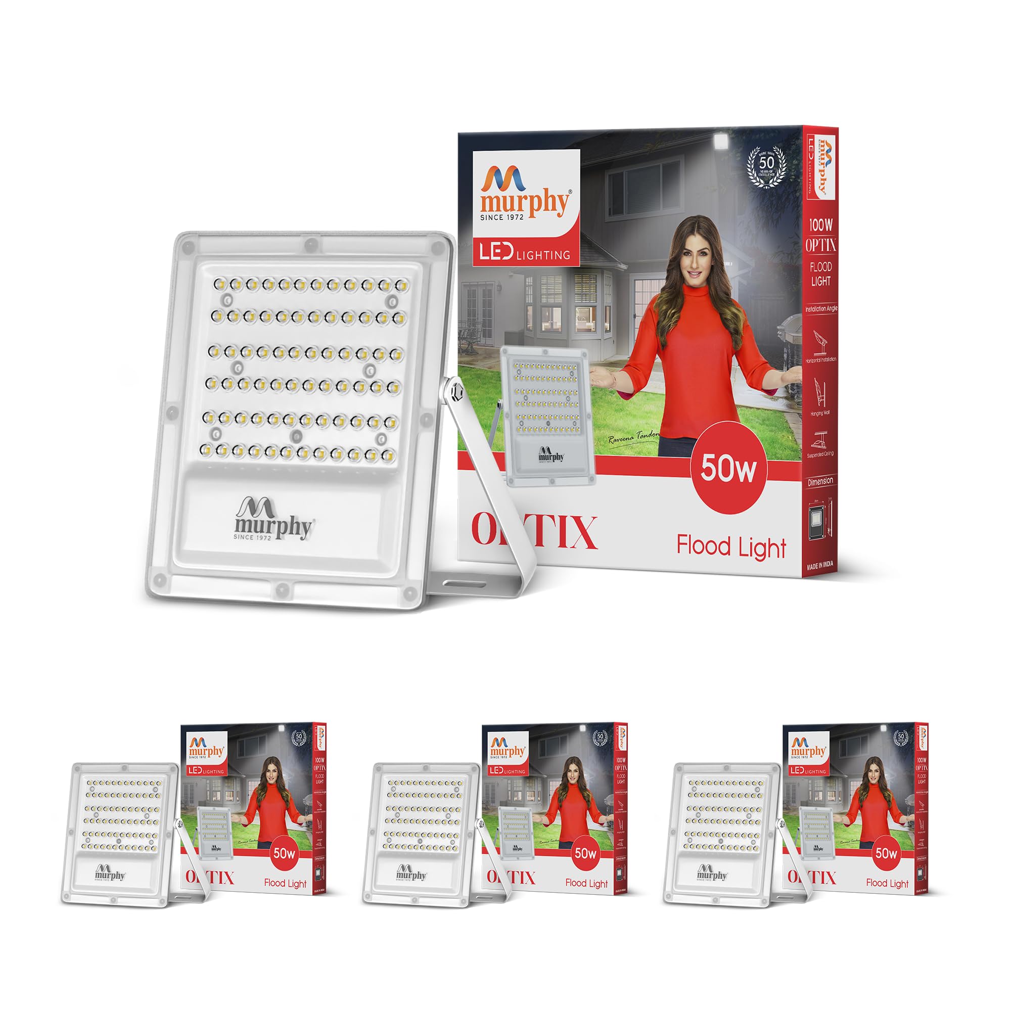 Murphy LED Flood Lights - 5 Pack, IP65 Security -13