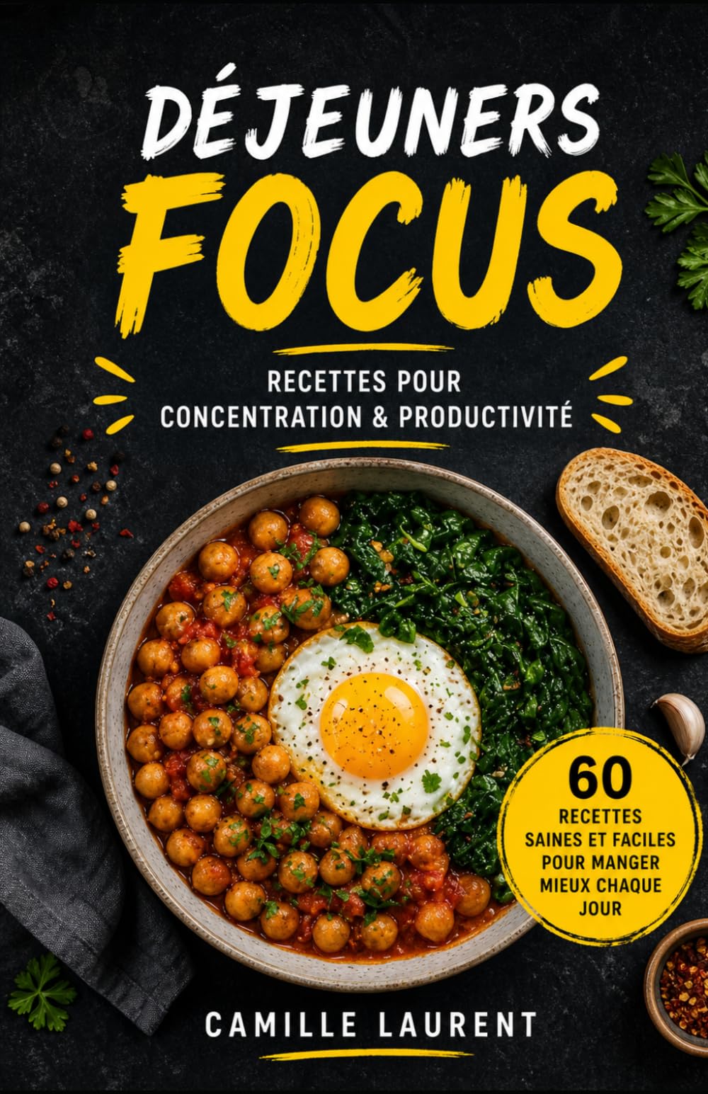 Déjeuners Focus — 60 recettes saines pour concentration, énergie et productivité au travail: Repas équilibrés, lunch boxes, bowls et salades pour éviter le coup de fatigue et mieux tenir l’après-midi