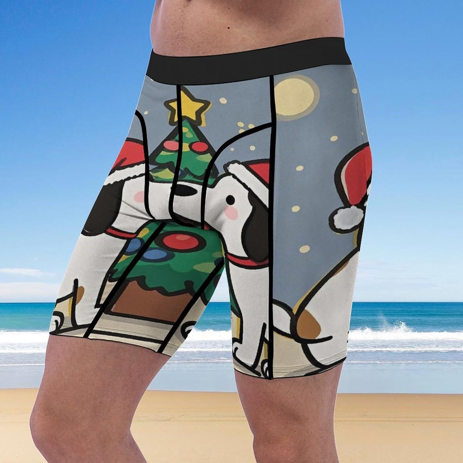 Intimate Puppy Compression Shorts Men Spandex Sport Shorts Workout Performance Baselayer Underwear