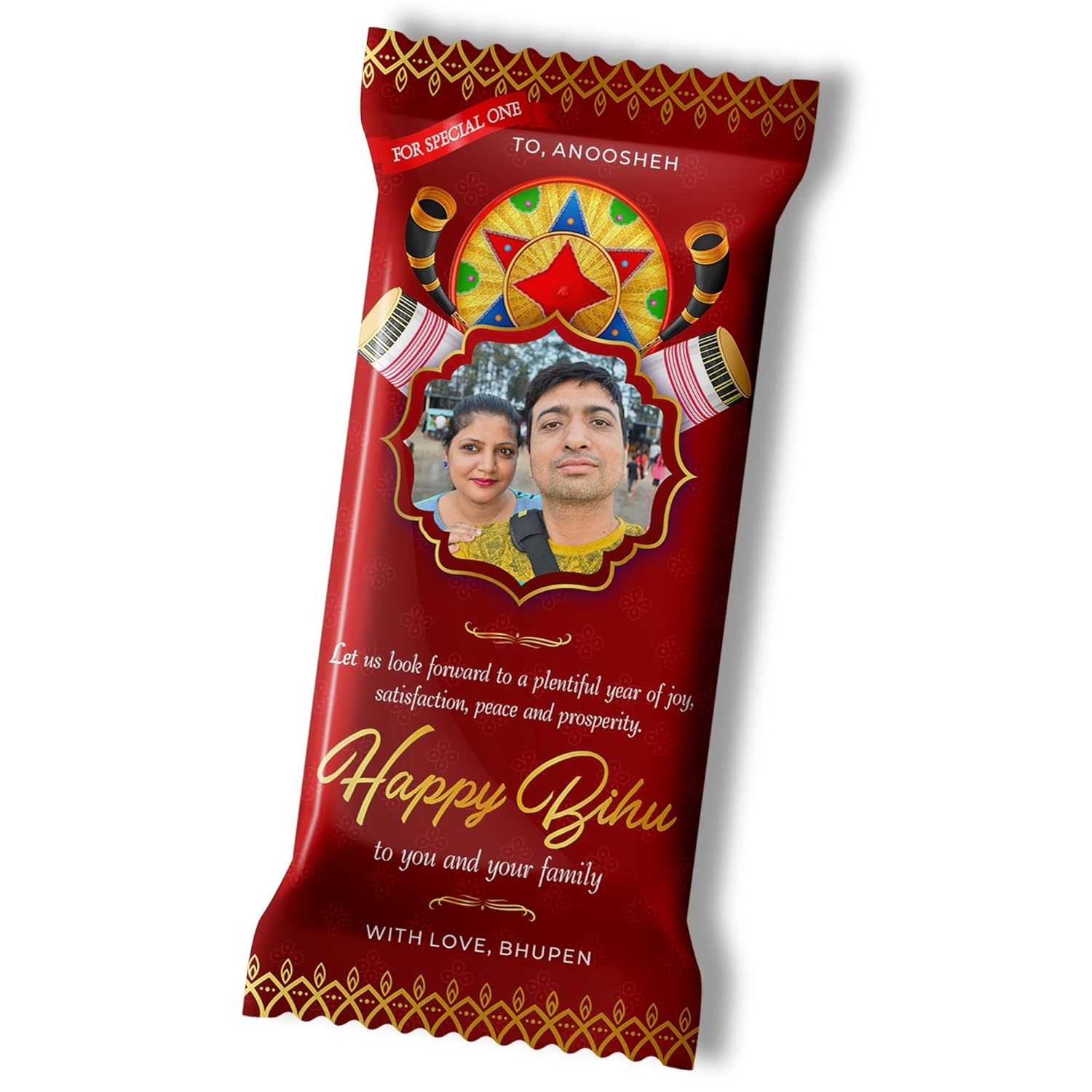 Chocolates Large Bar Personalized Gifts Customized with Name Photo Print Message (3, Mini)