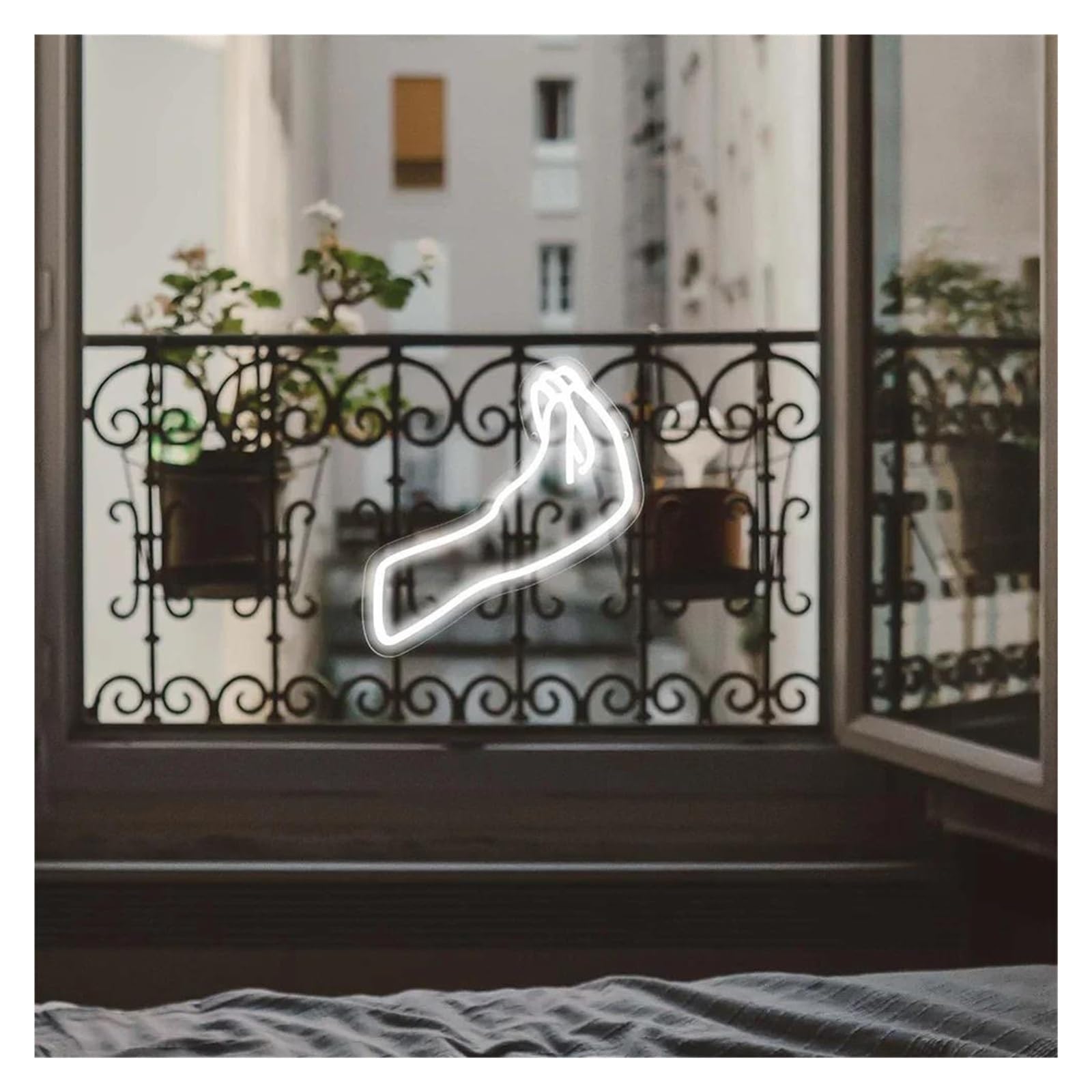 Insegna luminosa al neon Gesto della mano italiano per insegna al per neon Luce LED dimmerabile per USB per casa per Stanza Ristorante Bar Cucina Hotel Negozio Decorazione murale 33 cm × 31