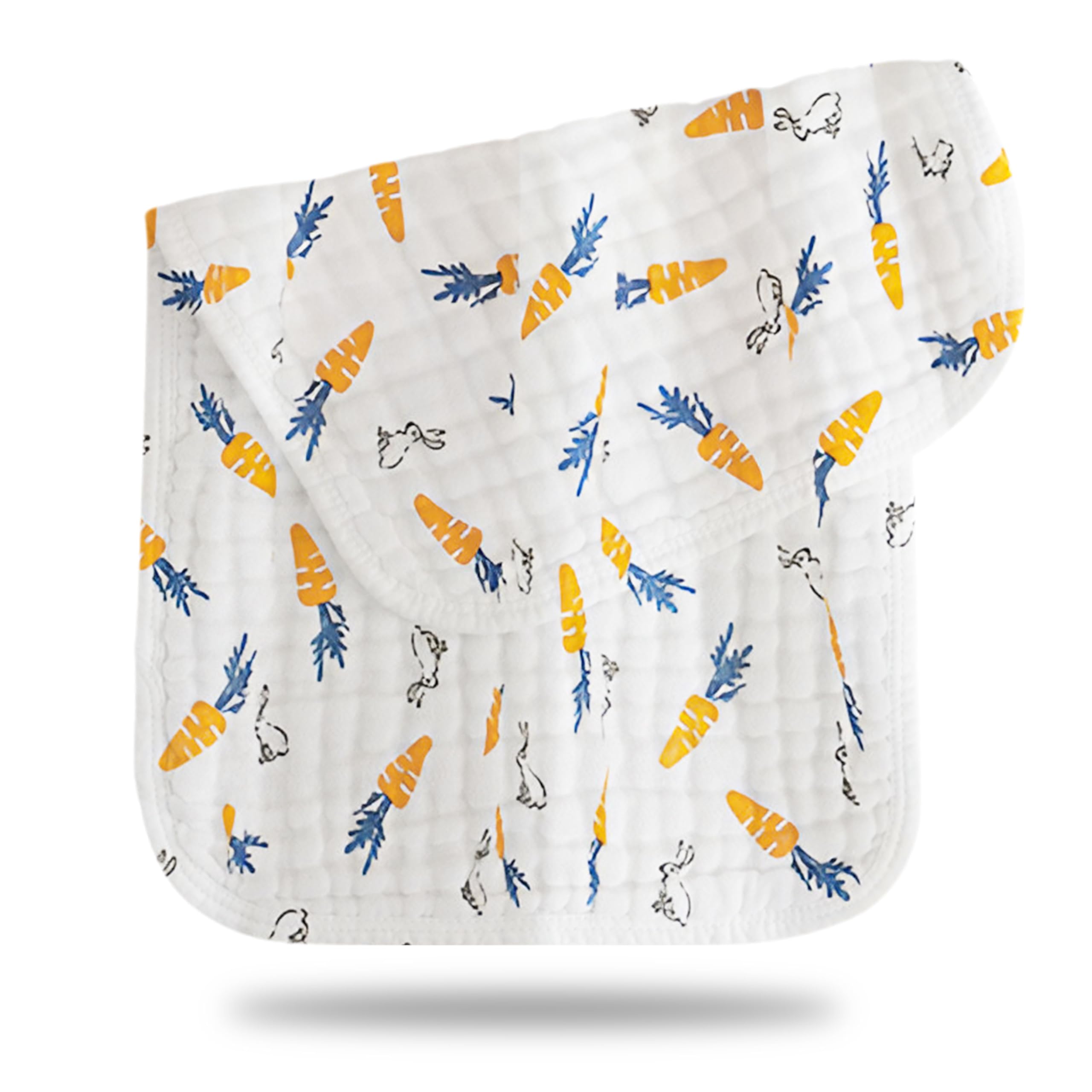 BEMBIKA Baby Burp Cloths for Boys Girls Baby Muslin Burping Cloth Unisex Baby Essentials for Newborn Infants - Orange Carrot-image-42