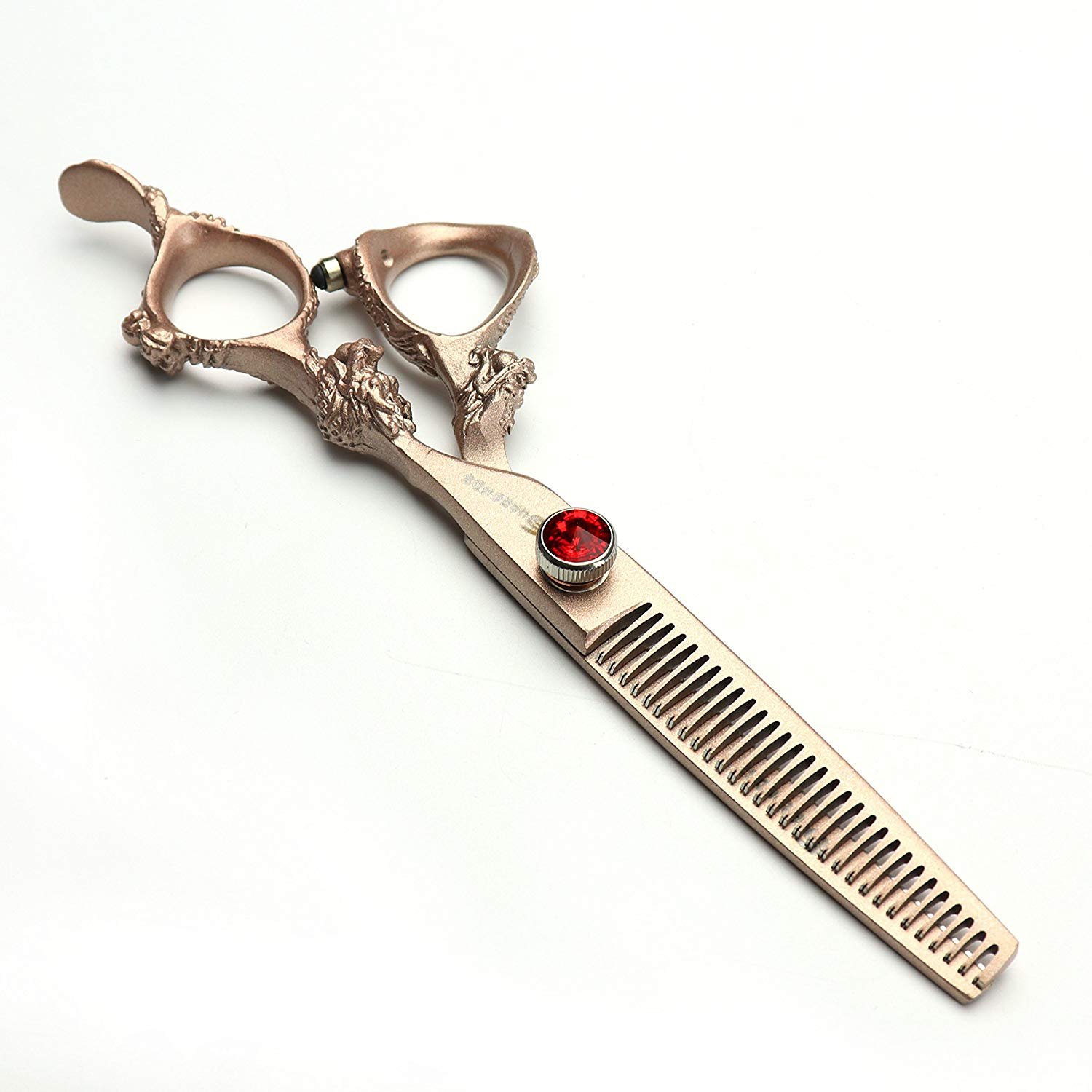 Tijeras japonesas de peluquería de oro rosa de 440 c de alta dureza para peluquería y peluquería de peluquería de corte de pelo y adelgazamiento de pelo herramientas profesionales (conjunto de puntos)