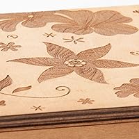 Vista 9 de Bits and Pieces - Caja Botánica Brainteaser, caja de regalo de rompecabezas de madera, compartimiento secreto, juego para el cerebro