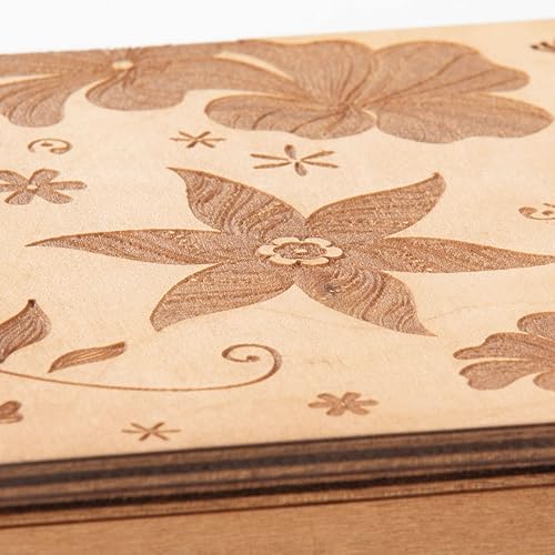 Miniatura 9 de Bits and Pieces - Caja Botánica Brainteaser, caja de regalo de rompecabezas de madera, compartimiento secreto, juego para el cerebro