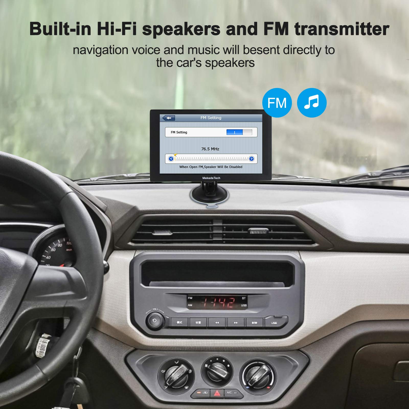 AWESAFE Bluetooth Navigationsgeräte Für LKW, PKW, GPS Navigation Mit 9 Zoll Touchscreen Gps Navigation Fur Lkw Pkw Kfz 2023 Europa Karten