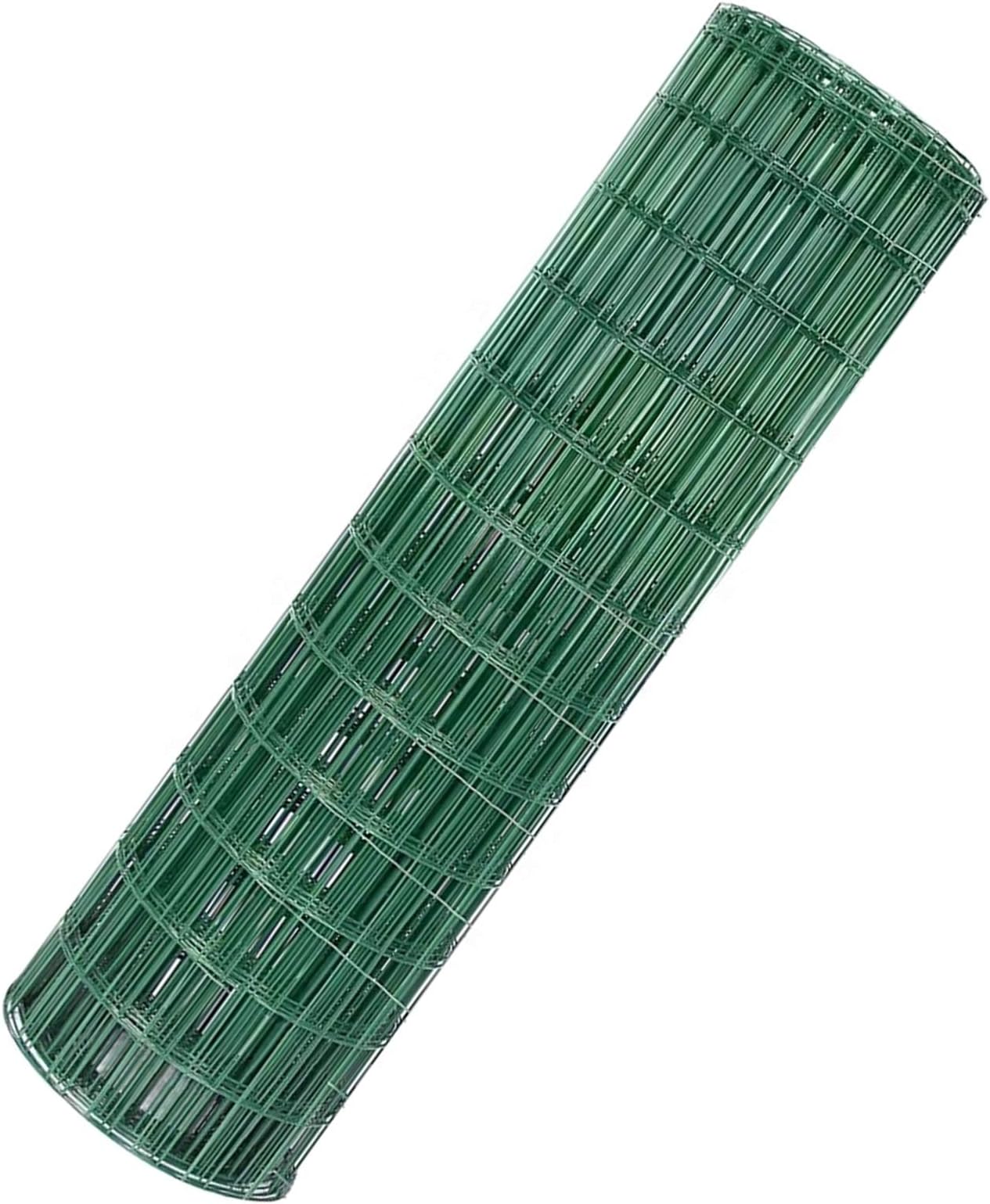 0.9M X 10M Green Rectangle Wire Mesh Fencing PVC Coated 100mm x75mm Mesh Size 2mm Wire Diameter Galvanized Wire Fence Roll for Garden Poultry Netting Chicken Wire Hardware Cloth