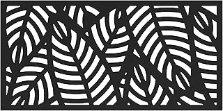 2'x4' Sanibel Decorative Screen, Black