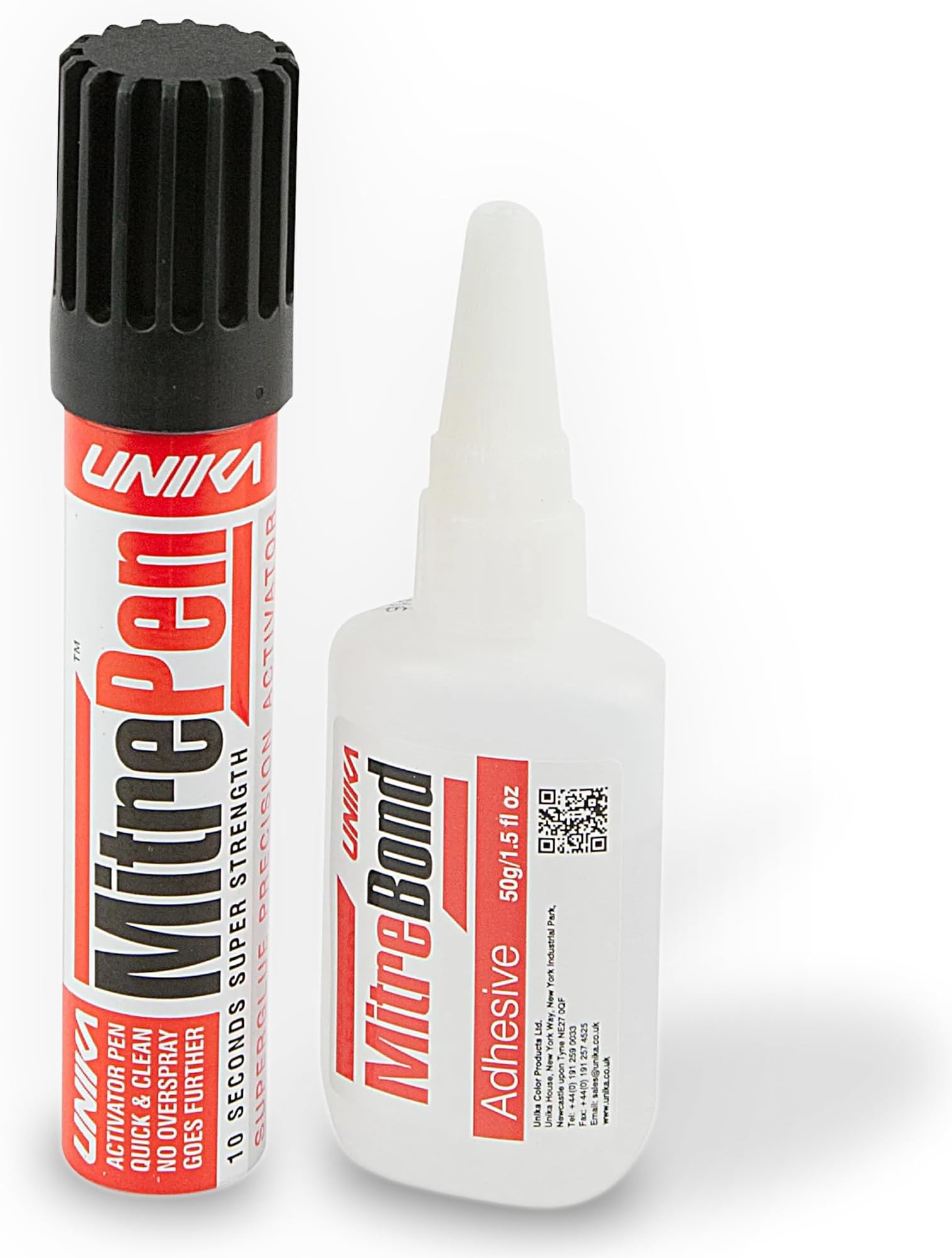 Mitrebond Unika MITREBP01-AZ Industrial Superglue and MitrePen Activator, Multi-Colour, 3.0 cm*24.0 cm*12.0 cm