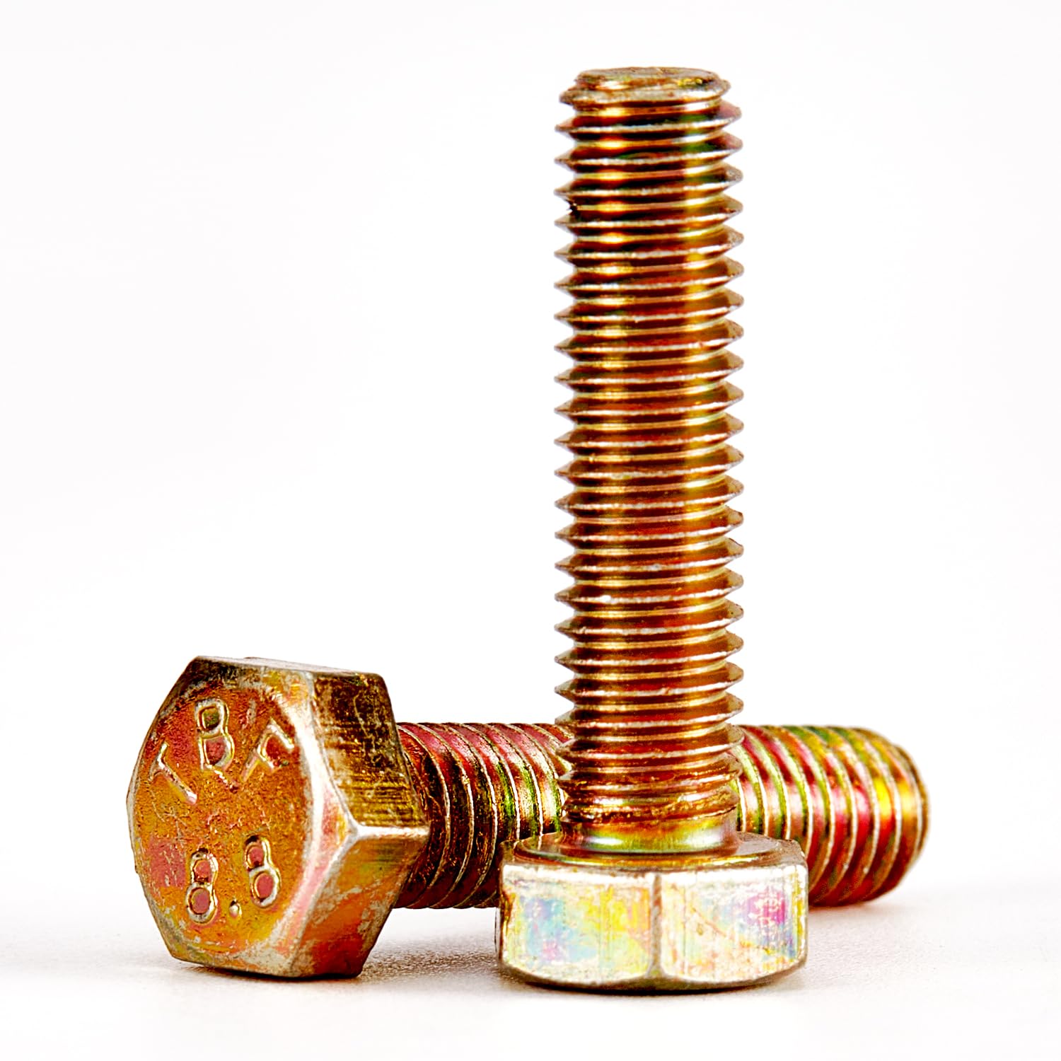 NIULUNBAO M5-0.8 x 45mm Heavy Duty Hexagon Bolts Hex Head Screws, 8.8 Grade Alloy Steel, Galvanized Finish, Metric Machine Fully Threaded, 25PCS