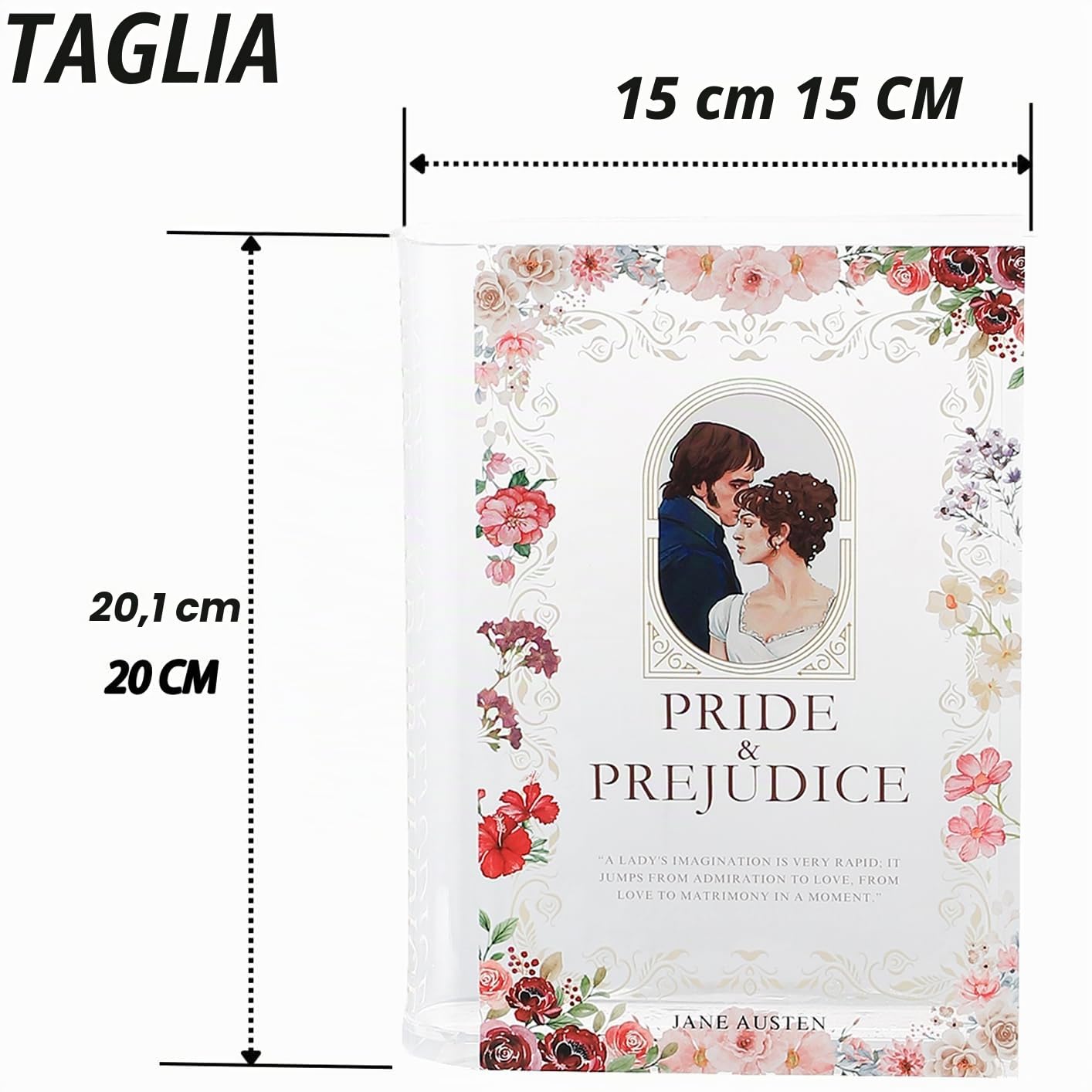 Vaso Libro per Fiori, Vaso per Libri in Acrilico, Vasi a Forma di Libro per Tulipani, Vasi Unici per Decorare la Casa, Regalo Moderno per gli Amanti dei Libri per Ufficio, Soggiorno, Camera