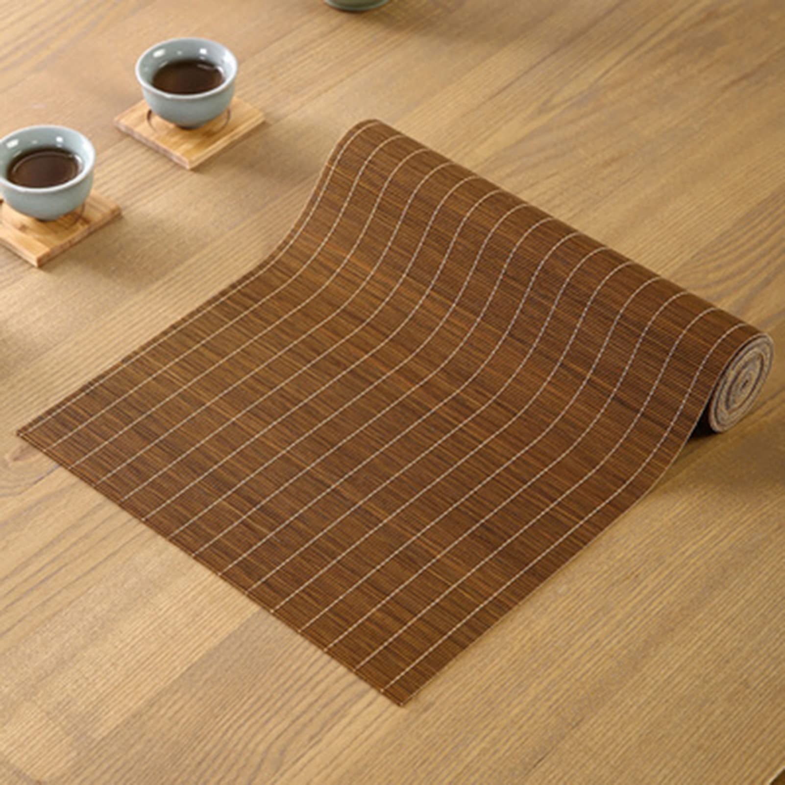 Caminos de Mesa Runners De Mesa Tejidos A Mano De Seda De Bambú Natural, Alfombra De Té Que Aislan Al Calor para Un Restaurante De La Casa De Té De La Granja, 5 C(Size:40×300cm,Color:C)