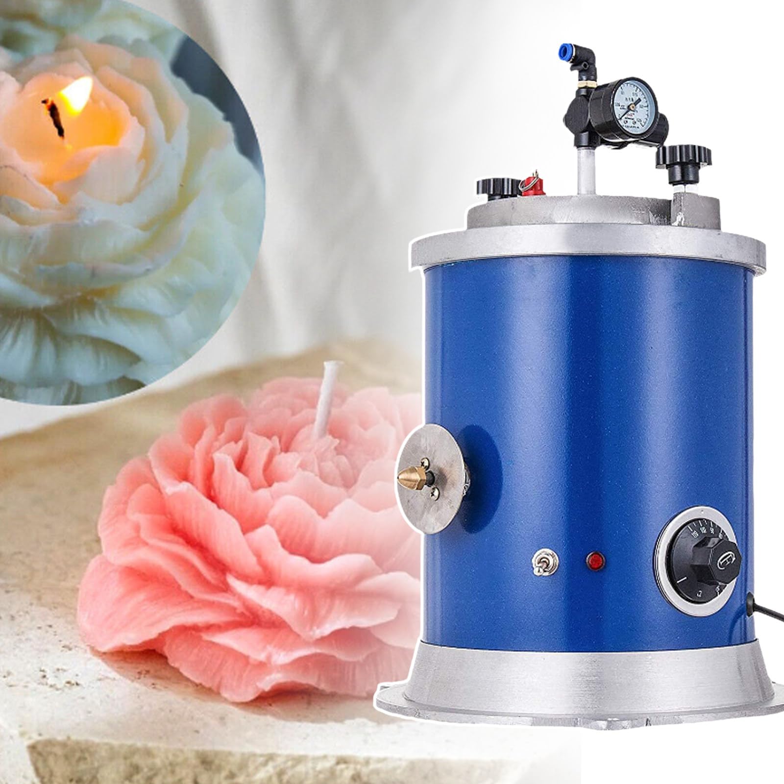 SENJINGHUA Wax Injection Machine, Round Wax Injector, 1.5L Wax Casting Machine, Support Long-Term Continuous Work and Improve Production Consistency,110V
