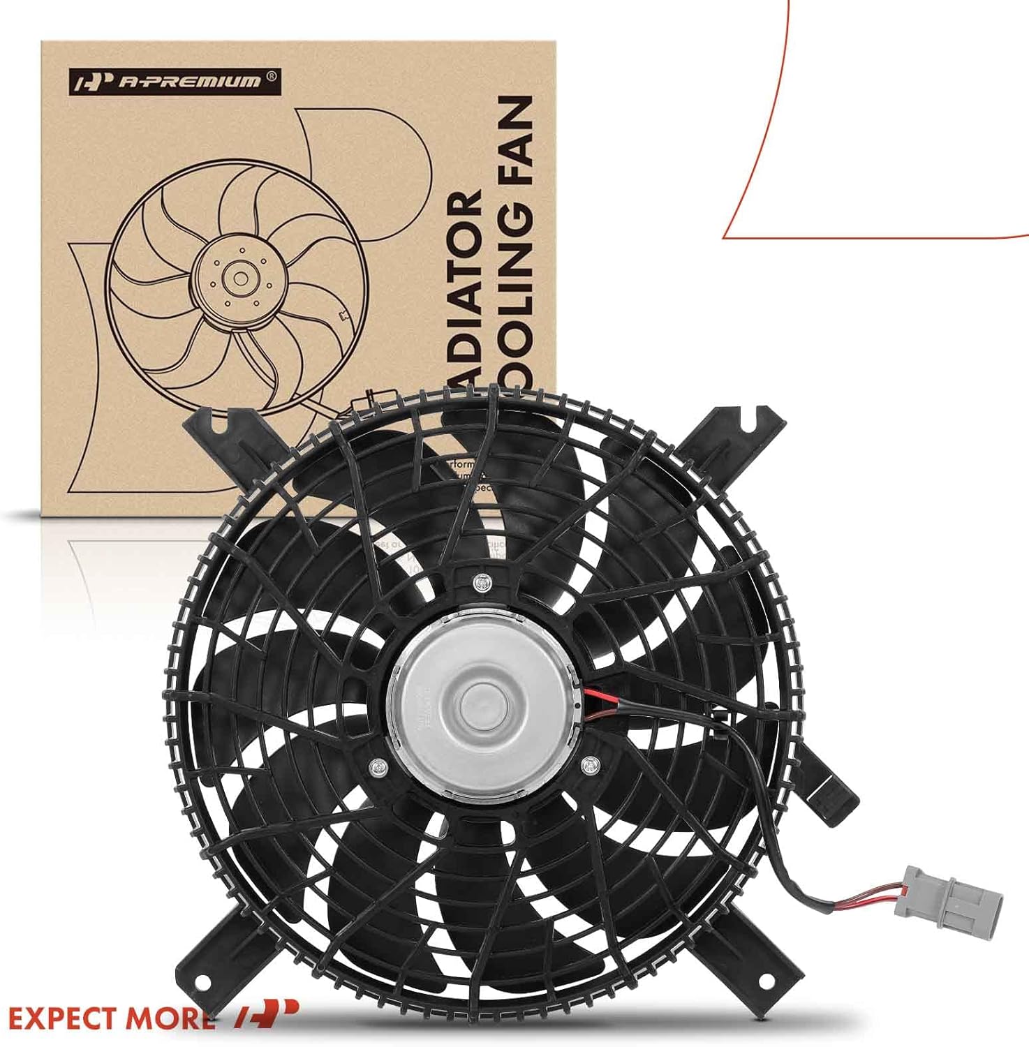 A-Premium A/C Condenser Fan Assembly Compatible with Select Chevrolet Models - Tracker 1999 2000 2001 - Replace# 91177108, 9556067D10