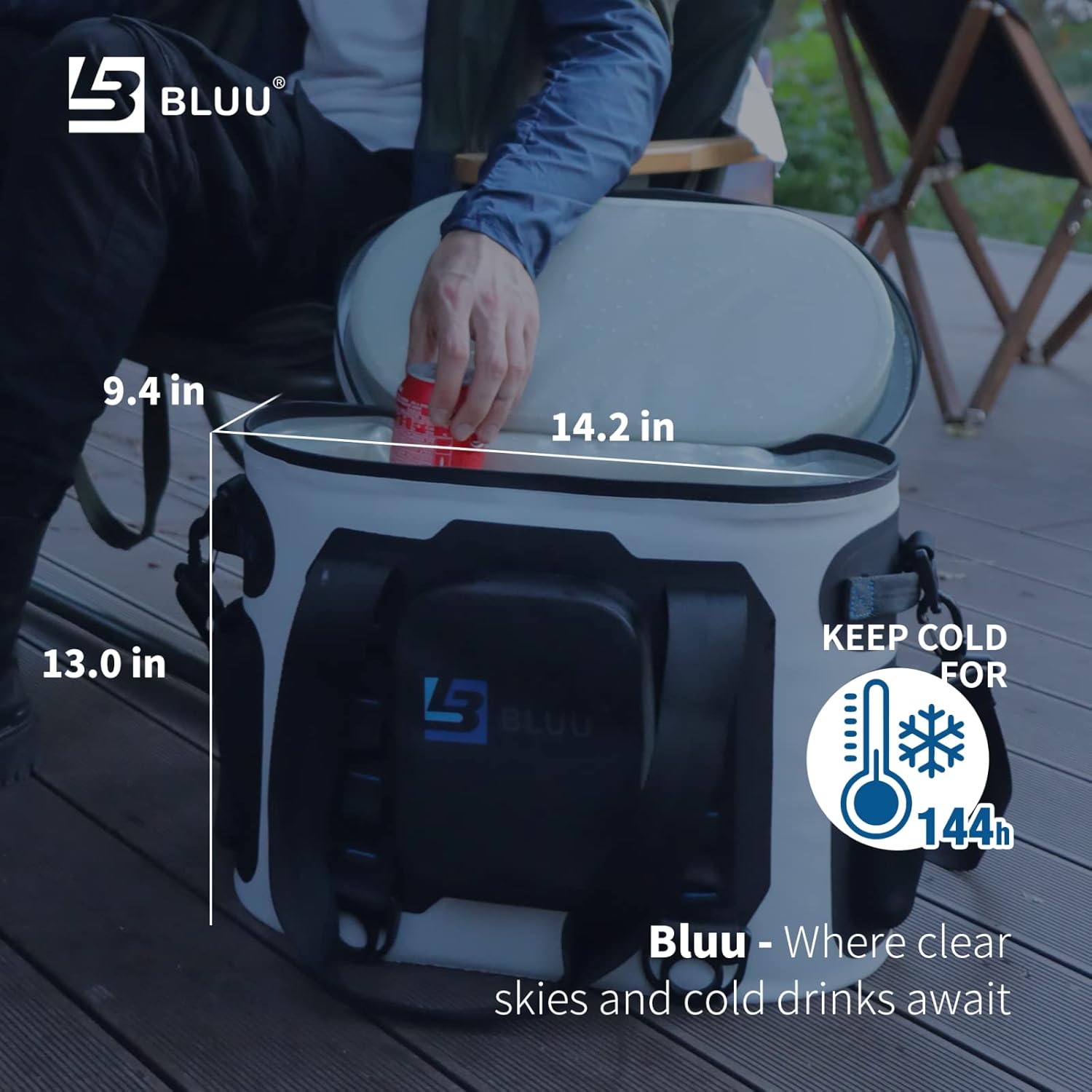 BLUU 20/25/35 Quart Cooler Backpack, Leakproof Insulated Cooler Bag with HydroLock Zipper : Sports & Outdoors