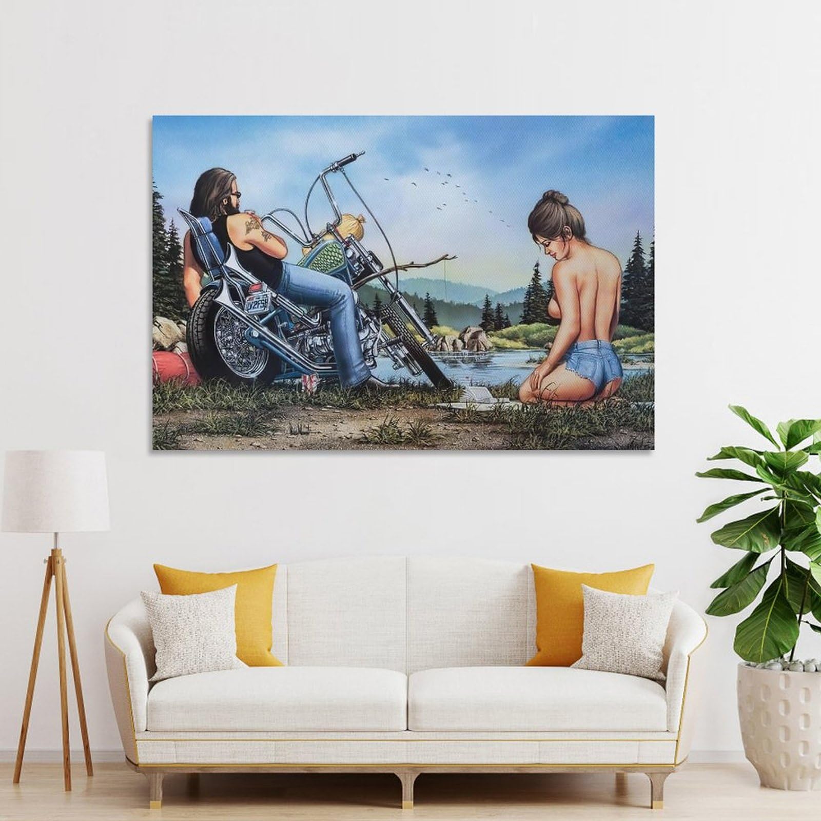 Amazon.com: Artist David Mann Motorcycle Art Painting Poster