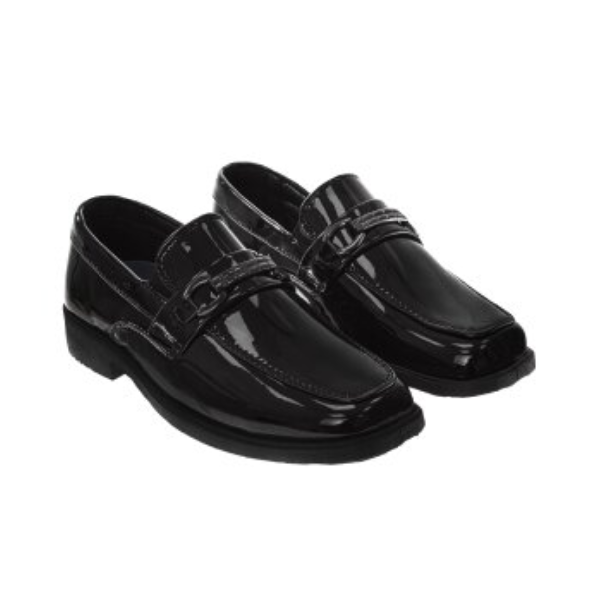 black boys dress shoes Amazon.com | Josmo Boys Dress Shoes – Slip-On Comfort Uniform Oxford Loafer  with Buckle - Black (7 Toddler)