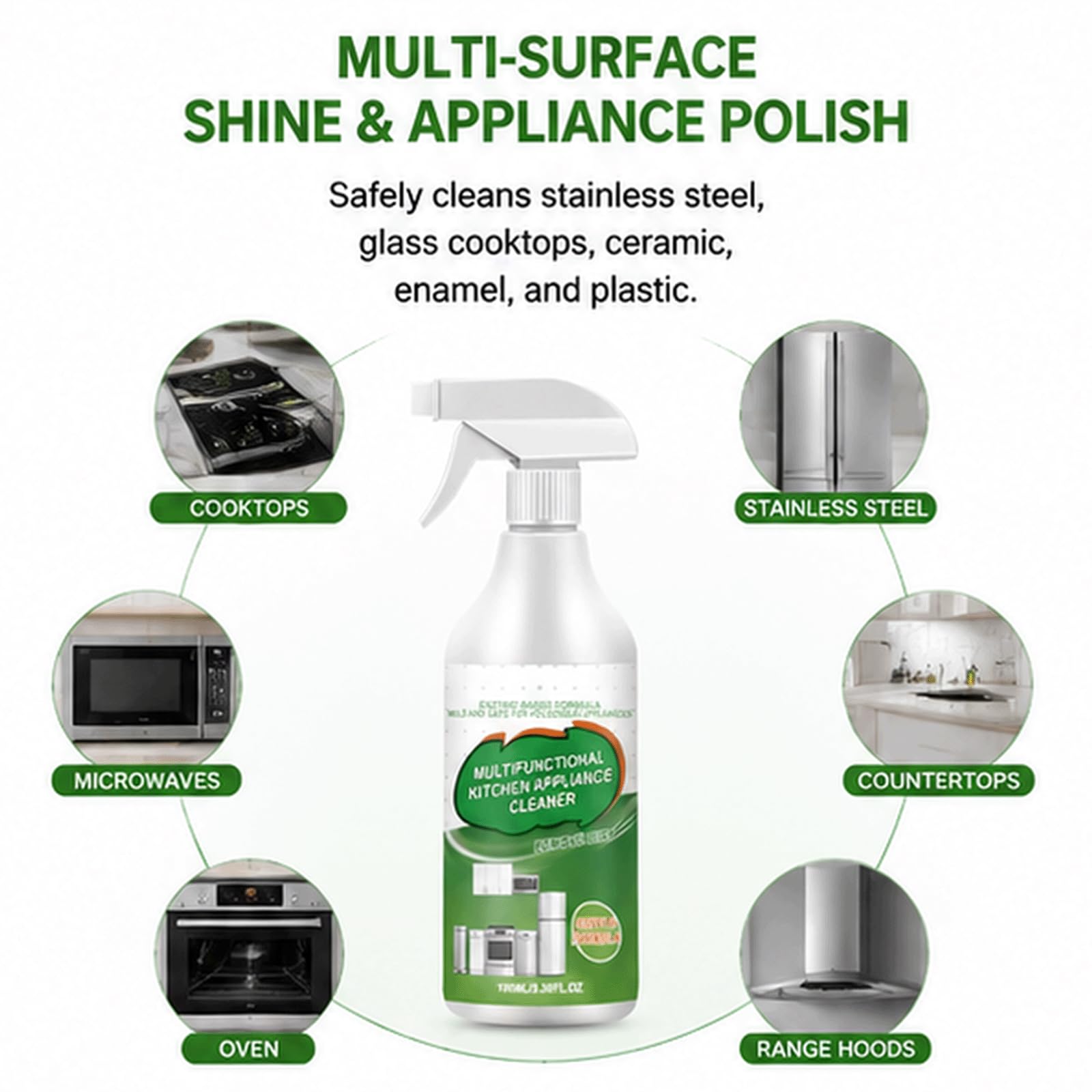 Wielozadaniowy środek do czyszczenia urządzeń kuchennych bez szorowania Spray-Heavy Duty Grease Remover, środek do czyszczenia powierzchni Kuchnia Uniwersalny środek do usuwania (5 szt)