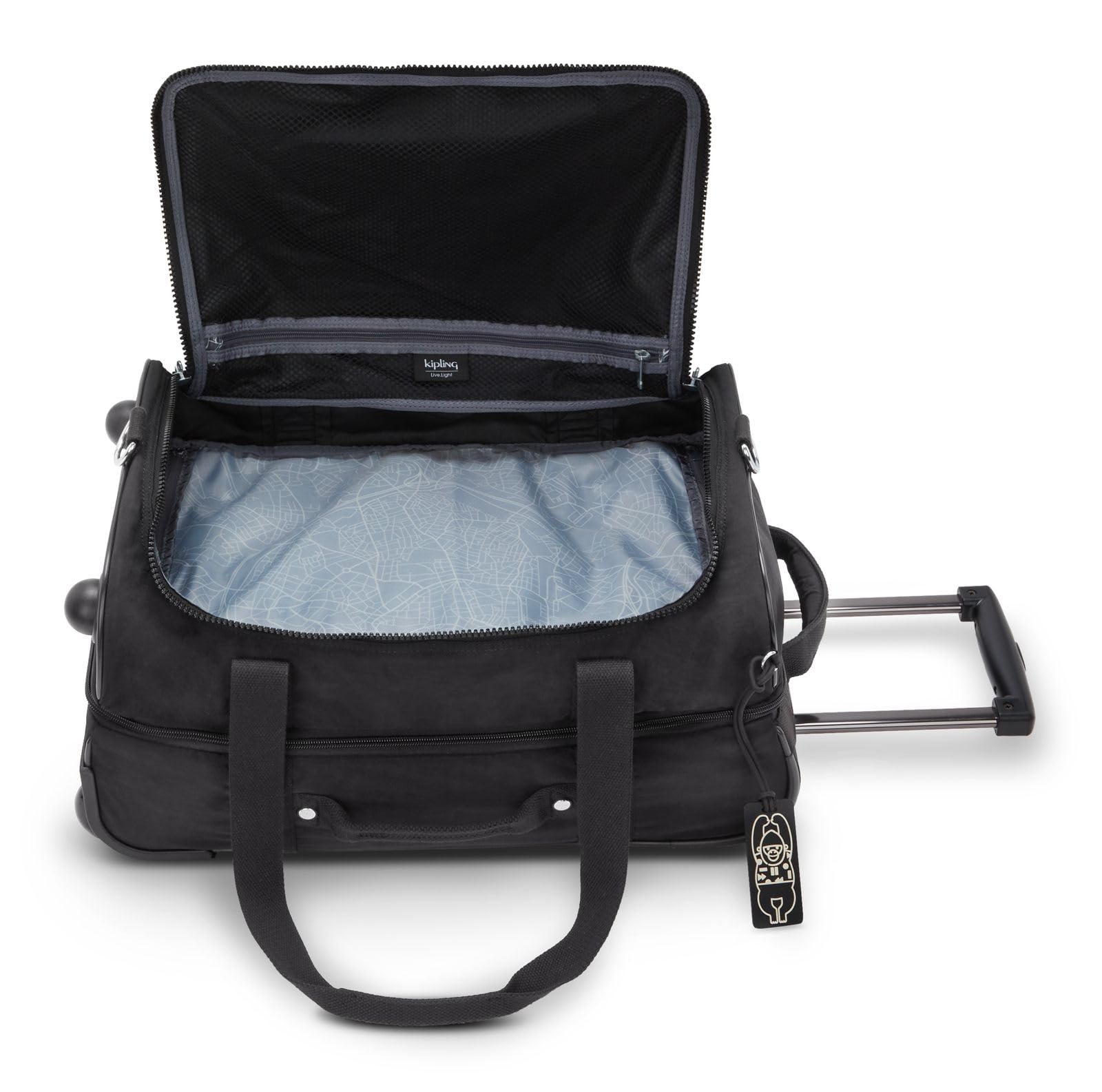 Kipling TEAGAN US Kleine Reisetasche mit Rollen, Carry On, Black Noir (Schwarz)