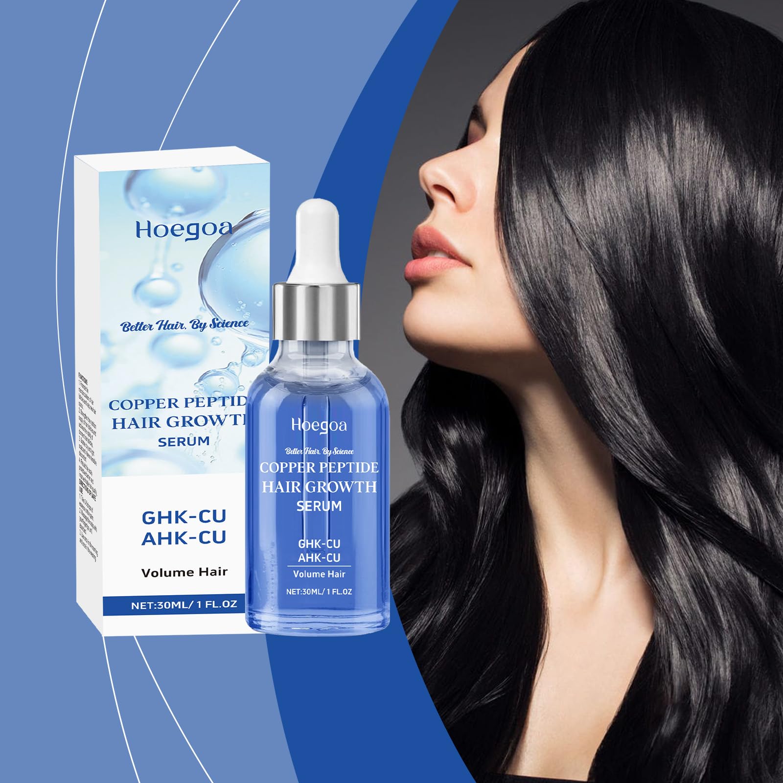 Copper Peptide Serum 10% GHK-CU 5% AHK-CU Powerful Hair Growth Treatment  Stimulates Follicles Reduces Thinning Thickens Hair Improves Scalp Health  for Fuller Stronger Hair Over Time : Buy Online at Best Price