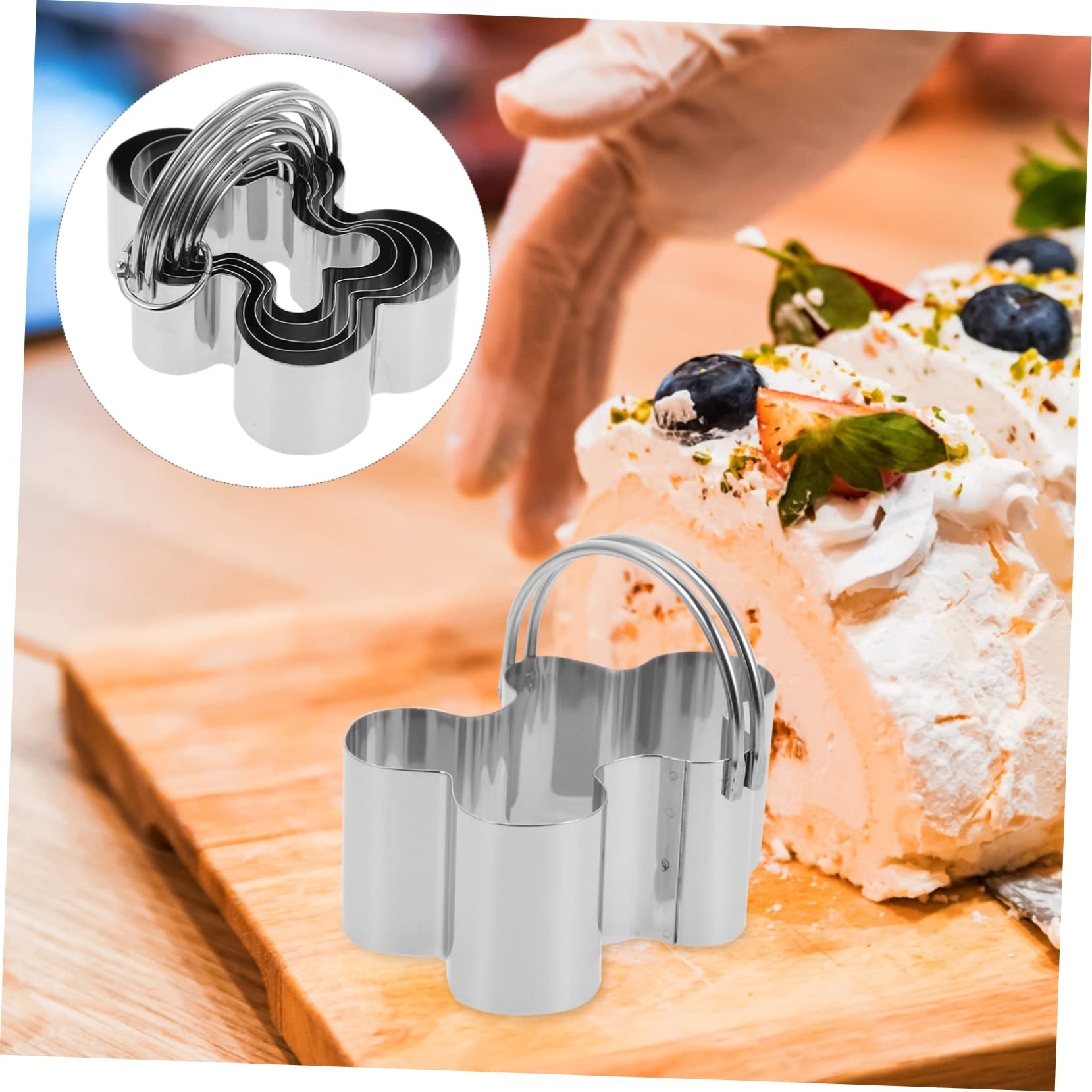 TOPBATHY 15 Stk 5-teiliges Set Mousse-Ringe Gebäckschneider Girlscoutkekse Ingwerkekse Muffin küchenmaschiene kochgeschirr schöner Keksausstecher Formen von Ausstechformen Rostfreier Stahl