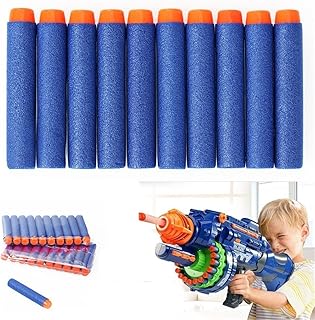 IVYRISE 7.2cm Refill Soft Foam Darts Round Head Bullet for Nerf N-Strike Elite Series Blasters Kid Toy Gun Refill Pack Blue, 50PCS