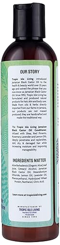 Miniatura 2 de Tropic Isle Living Acondicionador de aceite de ricino negro jamaicano 8 oz
