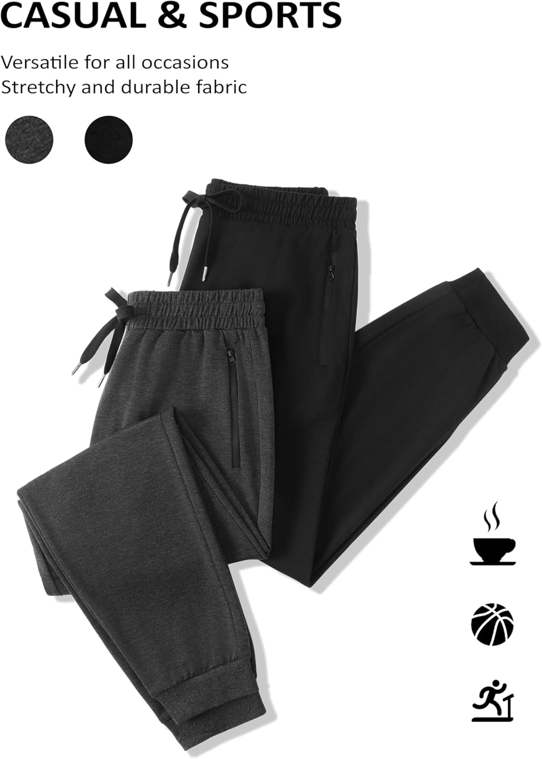 COOFANDY Men's Sweatpants Joggers Workout Casual Athletic Gym Pants Lightweight Elastic Wasit Sweatpants with Pockets - Image 5