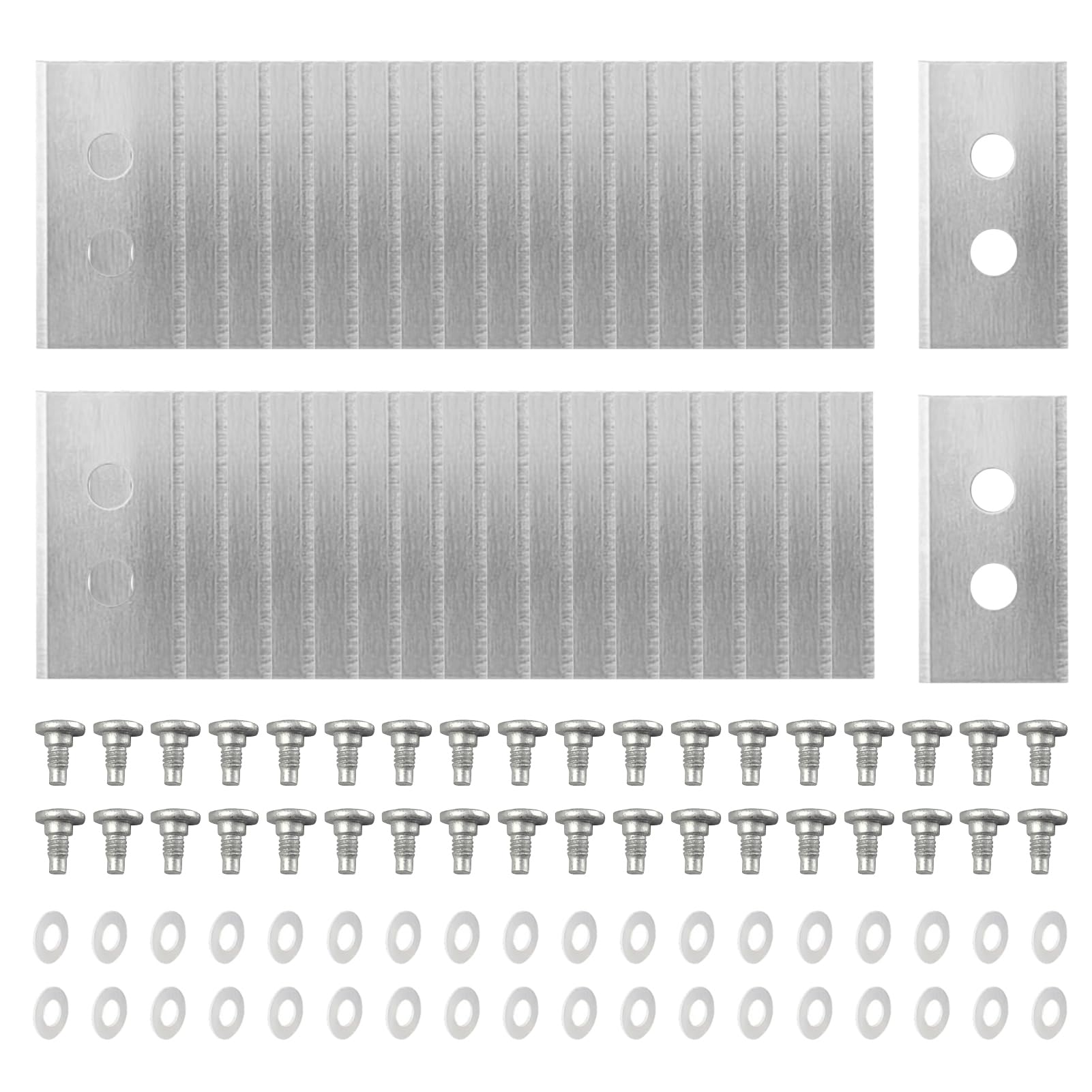 36Pcs Replacement Blades Compatible for Mammotion Luba & Yukas All Series, Robust Titaniums Replacement Robotic Lawnmower Blades, with Plastic Washers, Lawn Mower Replacement Blades, Lawn Mower Blade
